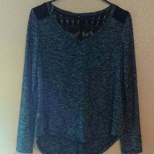 No Boundaries gray and black knit top